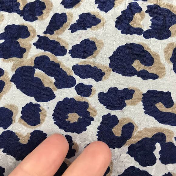 Vintage Eva Laurel Scarf Tie Neck Blouse 14 Leopard Print Long Sleeve Button Up - Picture 6 of 11